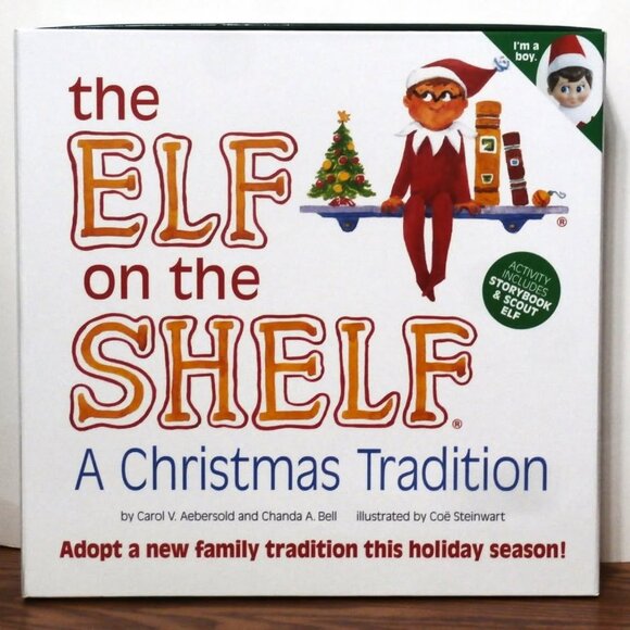Elf on The Shelf a Christmas Tradition Toy Figure  IN THE BOX + BOOK + DVD - Picture 2 of 15
